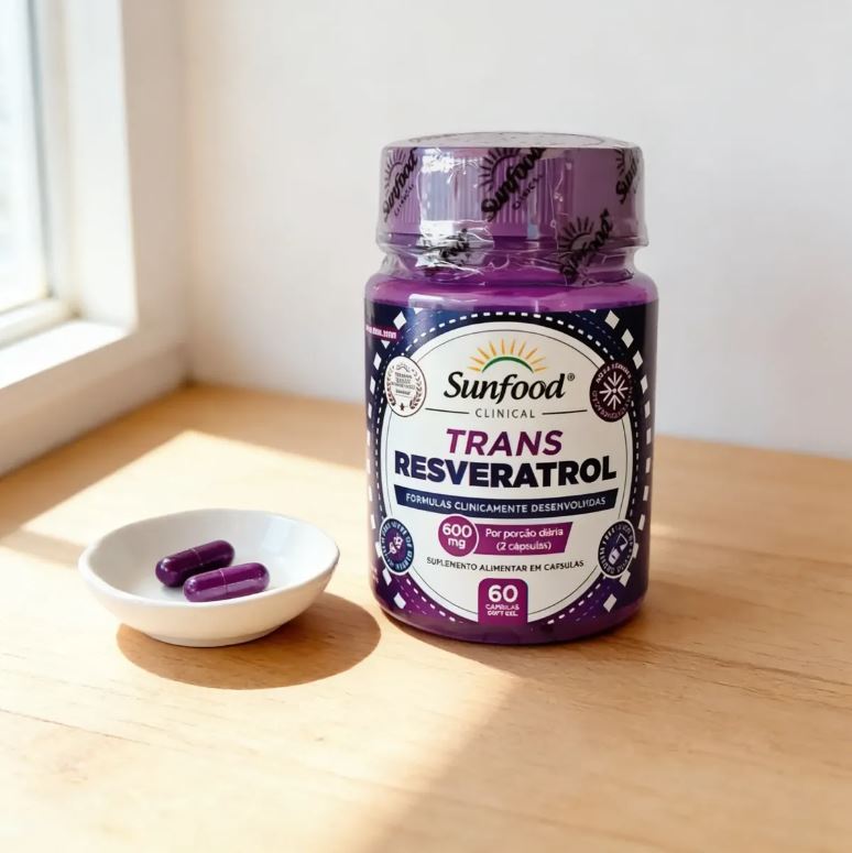 Trans Resveratrol Sunfood 60 Caps Antioxidante Natural 600mg - It Suplementos